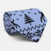 Baby Boy Blauw Rendier Trui Op zoek naar Kerstmis Stropdas (Opgerold)