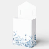 Baby Boy Blauw Waterverf Bloemen Tent Favor Box Bedankdoosjes (Geopend)