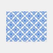 Baby Boy Blauw Wit Kwekerij Slaapkamer Coördinaat Fleece Deken (Voorkant (Horizontaal))