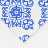 Baby Boy Blauw Wit Kwekerij Slaapkamer Coördinaat Fleece Deken (Hoek)