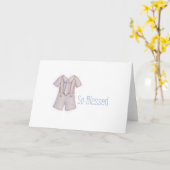 Baby Boy Blessing Folded Wenskaart Kaart (Gele Bloem)