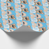 Baby boy block beer inpakpapier (Hoek)