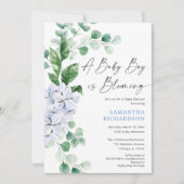 Baby boy bloeit de lentesbloeiende groenerige douc kaart (Voorkant)