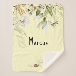 Baby Boy Bloemen Drop Kleine Sherpa Wandelwagen De Deken