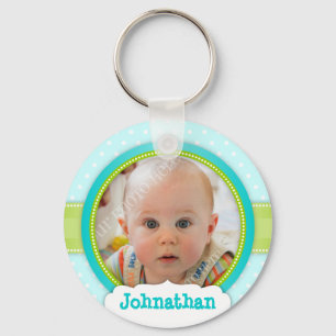 Baby Boy Blue Aangepaste foto Keepomwille Sleutelhanger