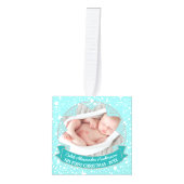 Baby Boy Blue Aangepaste kerstfeestdagen mijlpalen Ornament (Voorkant)