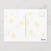 Baby Boy Blue Announcement with Stars and Lights Briefkaart (Achterkant)