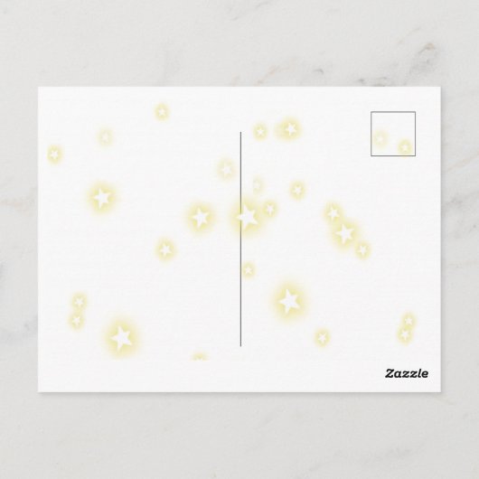 Baby Boy Blue Announcement with Stars and Lights Briefkaart (Achterkant)