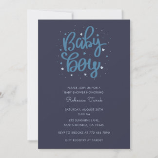 Baby Boy Blue Baby Shower Kaart