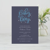 Baby Boy Blue Baby Shower Kaart (Staand voorkant)