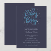 Baby Boy Blue Baby Shower Kaart (Voorkant / Achterkant)