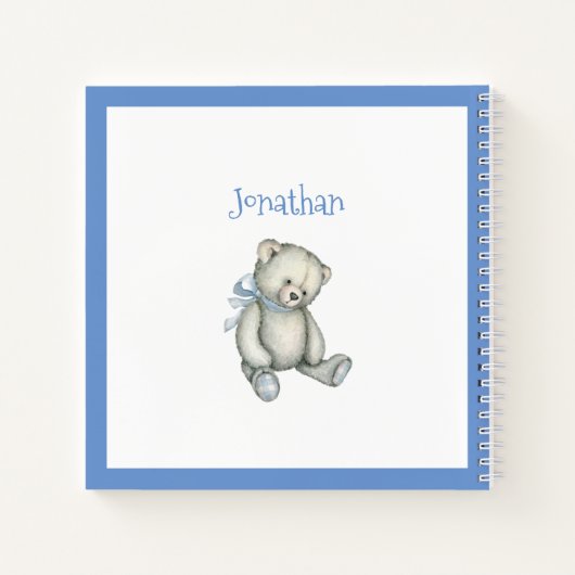 Baby Boy Blue Beer Keepomwille Speciaal Baby Book Notitieboek (Achterkant)