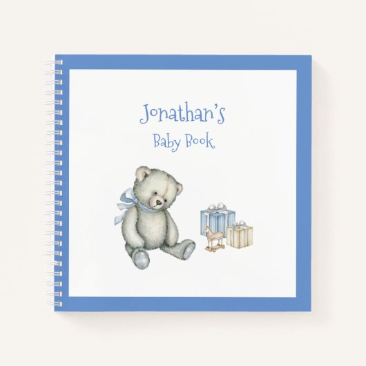 Baby Boy Blue Beer Keepomwille Speciaal Baby Book Notitieboek (Voorkant)