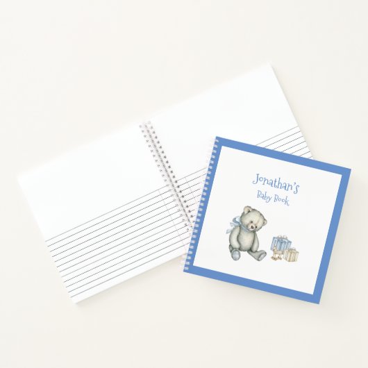 Baby Boy Blue Beer Keepomwille Speciaal Baby Book Notitieboek (Binnen)