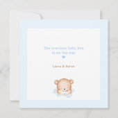 Baby Boy Blue Beer koninklijke Kaart (Achterkant)