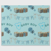 Baby Boy Blue Cadeaupapier (Vlak)