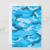 Baby Boy Blue Camouflage Shower nodigt voeten uit  Kaart (Achterkant)