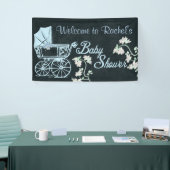 Baby Boy, Blue Carriage, Baby shower Banner (Beurs)