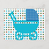 Baby BOY BLUE Carriage Design Hip-cadeautjes Briefkaart (Voorkant)