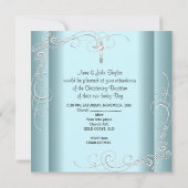 Baby Boy Blue Doop Doopfeest Kruis Prins Kaart (Achterkant)