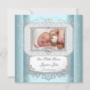 Baby Boy Blue Doop Doping Kruis Prins Kaart