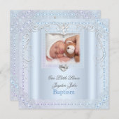 Baby Boy Blue Doop Doping Kruis Prins Kaart (Voorkant / Achterkant)