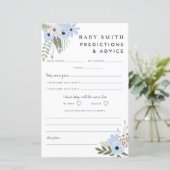 Baby Boy Blue Floral Baby shower Advertentieblad (Staand voorkant)