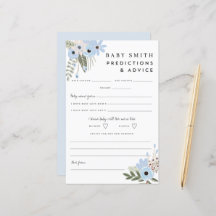 Baby Boy Blue Floral Baby shower Advertentieblad