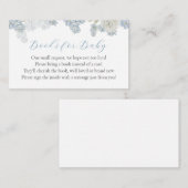 Baby Boy Blue Floral Book Request Enclosure Kaart (Voorkant / Achterkant)