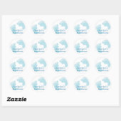 Baby Boy Blue Footprint Eenvoudige douche Stickers (Vel)