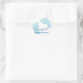 Baby Boy Blue Footprint Eenvoudige douche Stickers (Tas)