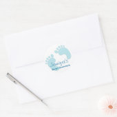 Baby Boy Blue Footprint Eenvoudige douche Stickers (Envelop)