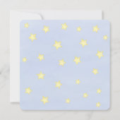 Baby Boy Blue Foto Eenvoudig Lieve Sterren Vierkan (Achterkant)
