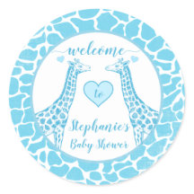 Baby Boy Blue Giraffe Baby shower