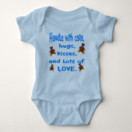 Baby Boy Blue Handle met een liefdeskleding Romper