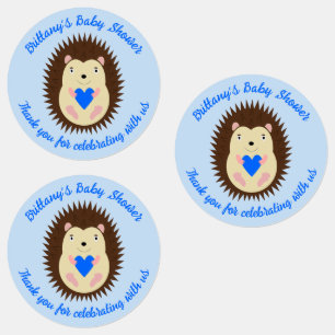 Baby Boy Blue Hart Egel Baby Borrel Labels