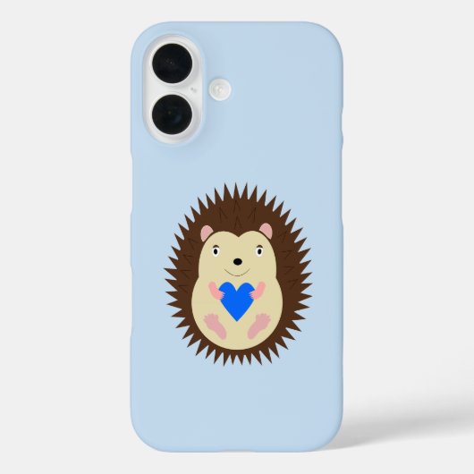Baby Boy Blue Hart Egel Case-Mate iPhone Case (Achterkant)