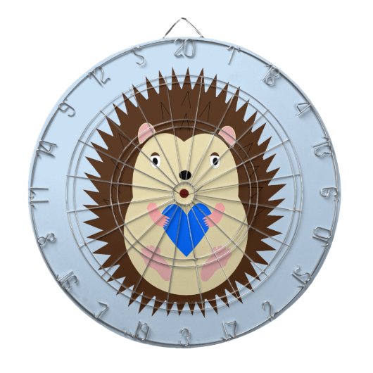 Baby Boy Blue Hart Egel Dartbord (Voorkant)