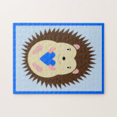 Baby Boy Blue Hart Egel Legpuzzel (Horizontaal)