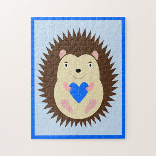 Baby Boy Blue Hart Egel Legpuzzel
