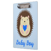 Baby Boy Blue Hart Egel Op Maat Klembord (Links)