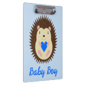 Baby Boy Blue Hart Egel Op Maat Klembord (Rechts)