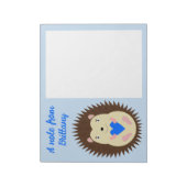 Baby Boy Blue Hart Egel Op Maat Notitieblok (Linkerzijde)