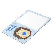 Baby Boy Blue Hart Egel Op Maat Notitieblok (Schuin)