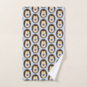 Baby Boy Blue Hart Egel Patroon Bad Handdoek (Handdoek)