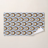 Baby Boy Blue Hart Egel Patroon Bad Handdoek (Handdoek)