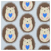 Baby Boy Blue Hart Egel Patroon Stof (Swatch)