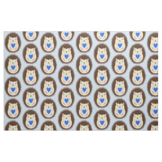 Baby Boy Blue Hart Egel Patroon Stof (Fat Quarter)