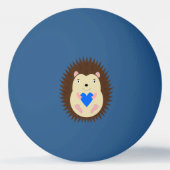 Baby Boy Blue Hart Egel Pingpongbal (Achterkant)