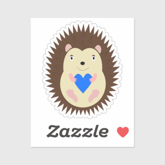 Baby Boy Blue Hart Egel Sticker (Vel)